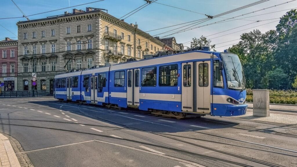 tram in krakow